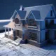 Blueprint Designs And a Home Model for a Construction